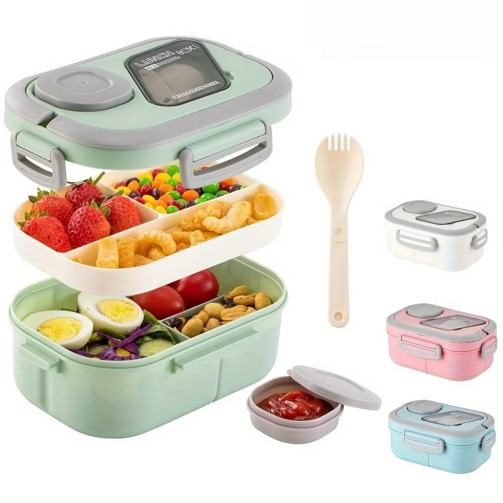 Glass Meal Prep Container - Bento Öğle Yemeği Kutusu Salata Kabı