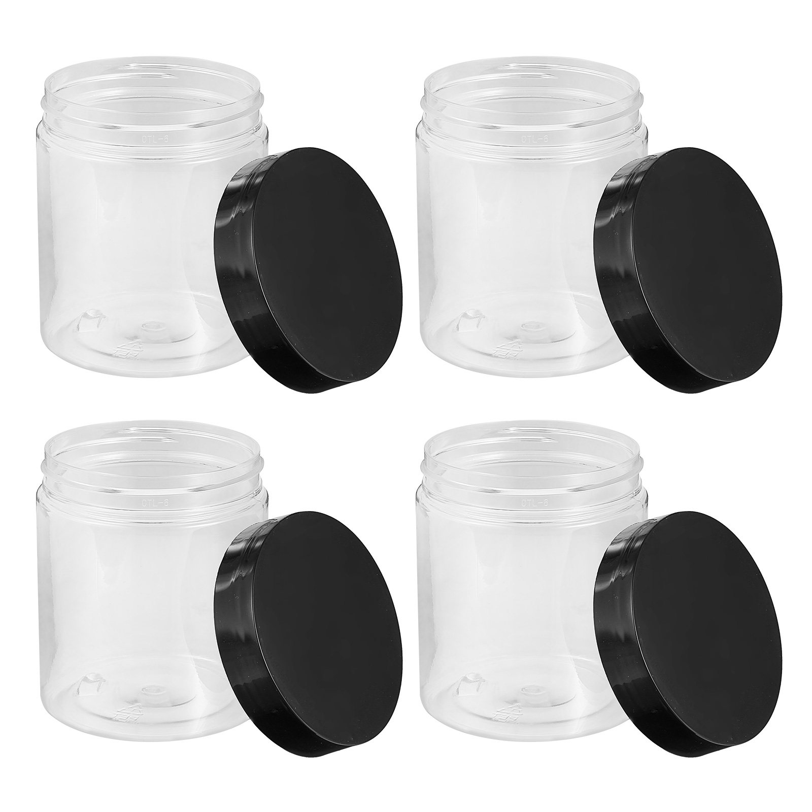 Food Storage Plastic - 12 Adet Şeffaf Plastik Saklama Kavanozu