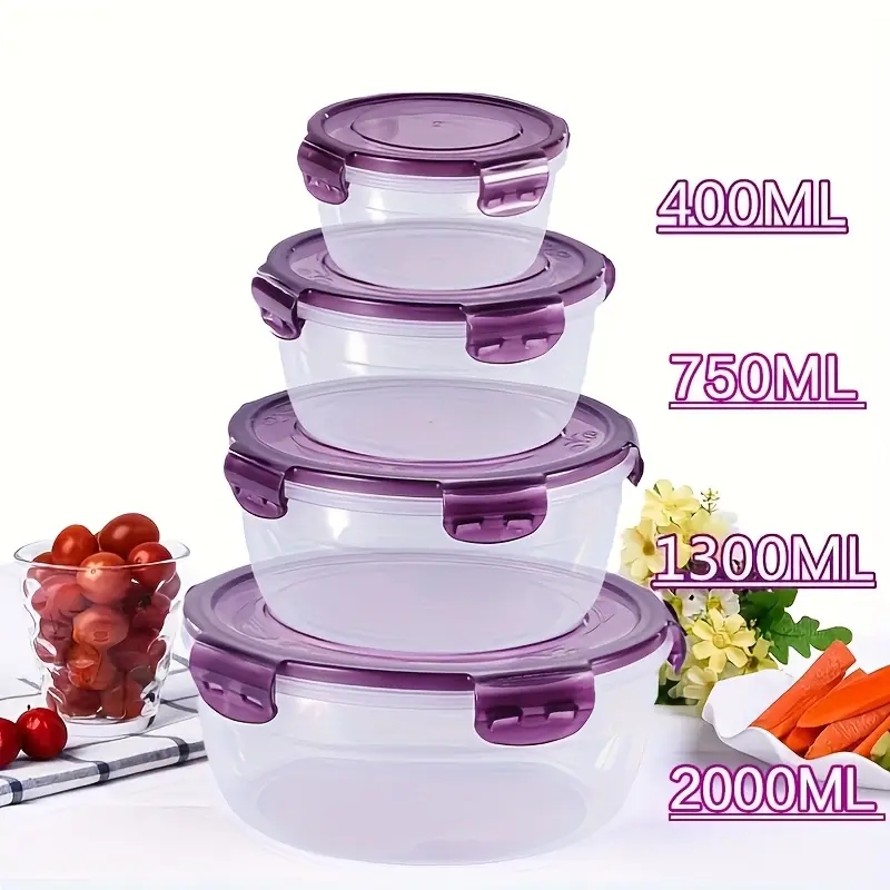 Food Storage Order - 4 Plastik Gıda Saklama Kabı, Öğle