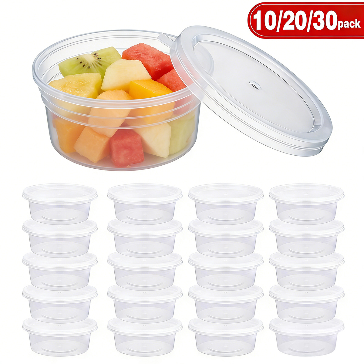 Food Storage Order - 10/20/30'lu Paket Küçük Kapaklı Slime Kapları,