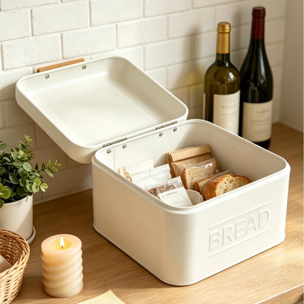 Bread Box Bamboo - Kurabiye ve Ekmekler için Mutfak Tezgahı