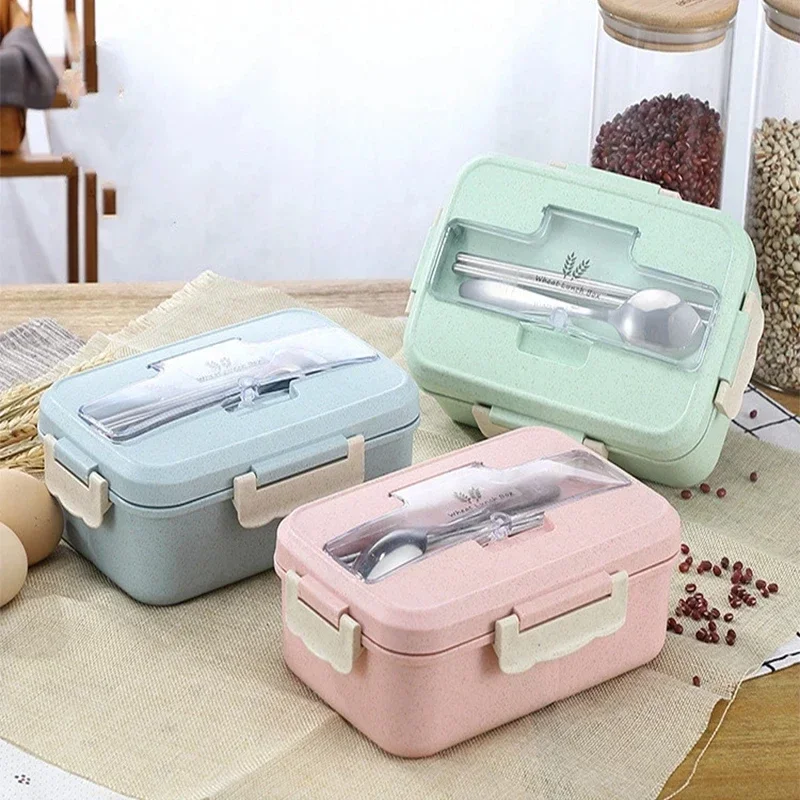 Glass Meal Prep Container - Mikrodalga ile yemek kabı buğday samanı