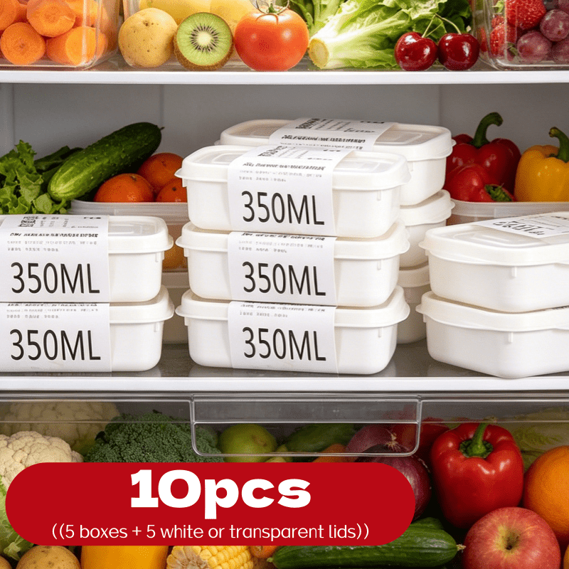 Food Storage Order - 10 Adet Yeniden Kullanılabilir İstiflenebilir Gıda