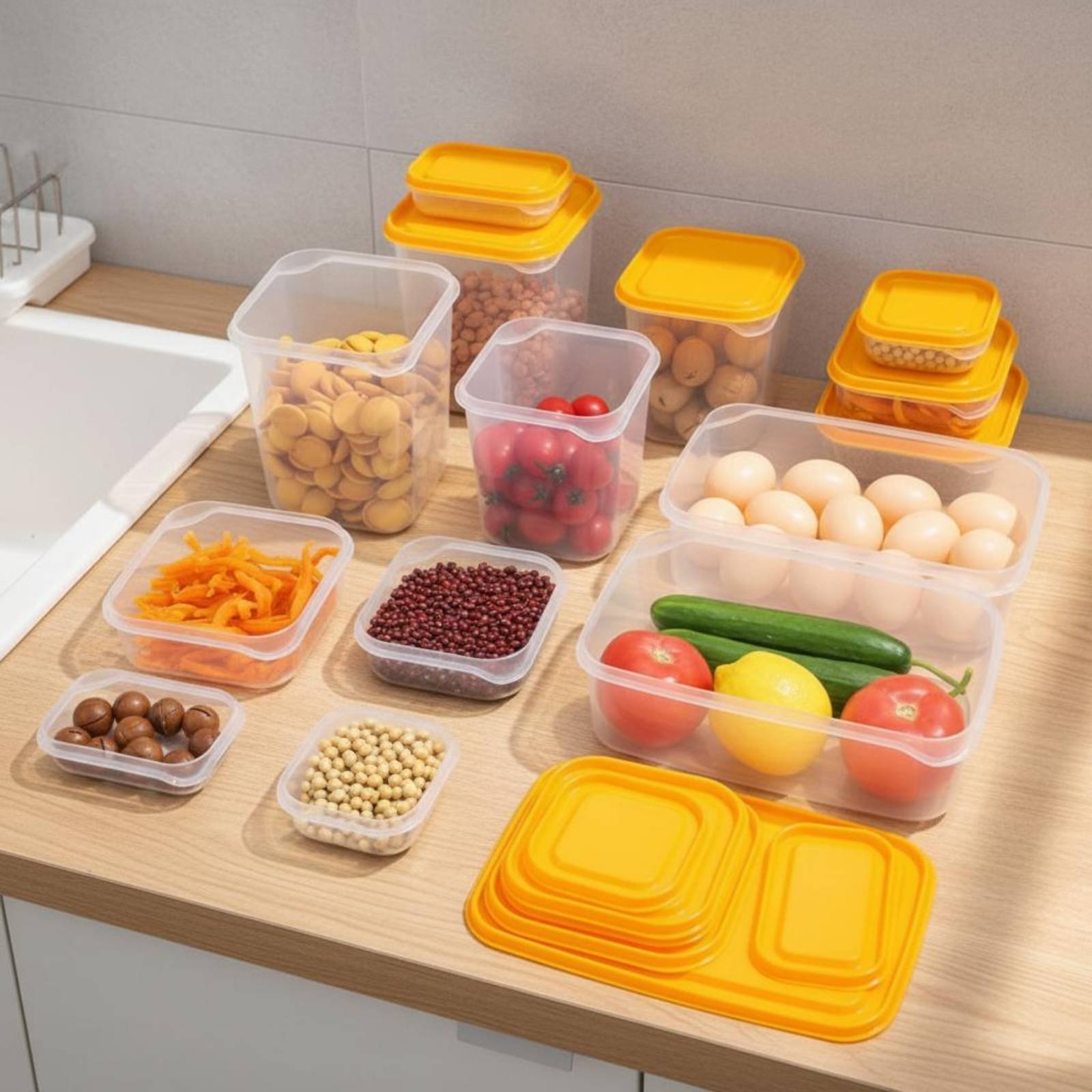 17 Parça Buzdolabı Saklama Kut - Food Storage Box Plastic incelemesi ve fiyatı