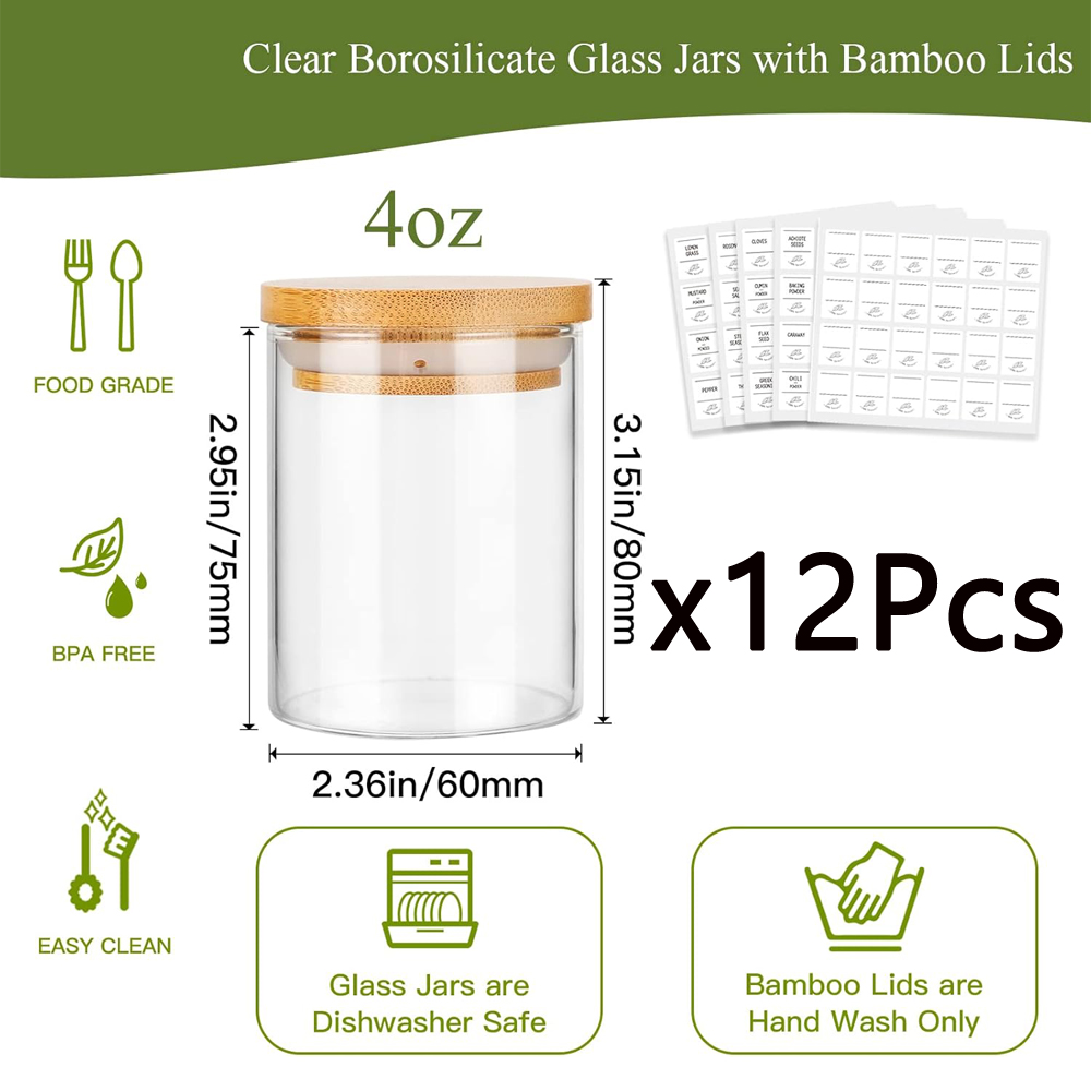 Bambu Kapaklı 4oz Cam Baharat  - Glass Meal Prep Container incelemesi ve fiyatı