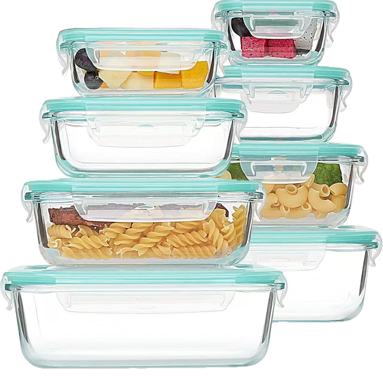 8 Parçalı Cam Öğle Yemeği ve S - Glass Meal Prep Container incelemesi ve fiyatı