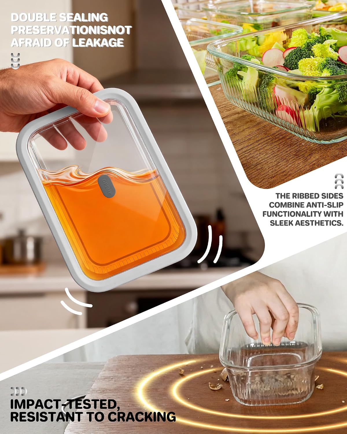 2'li Paket Temperli Cam Kapakl - Glass Meal Prep Container incelemesi ve fiyatı