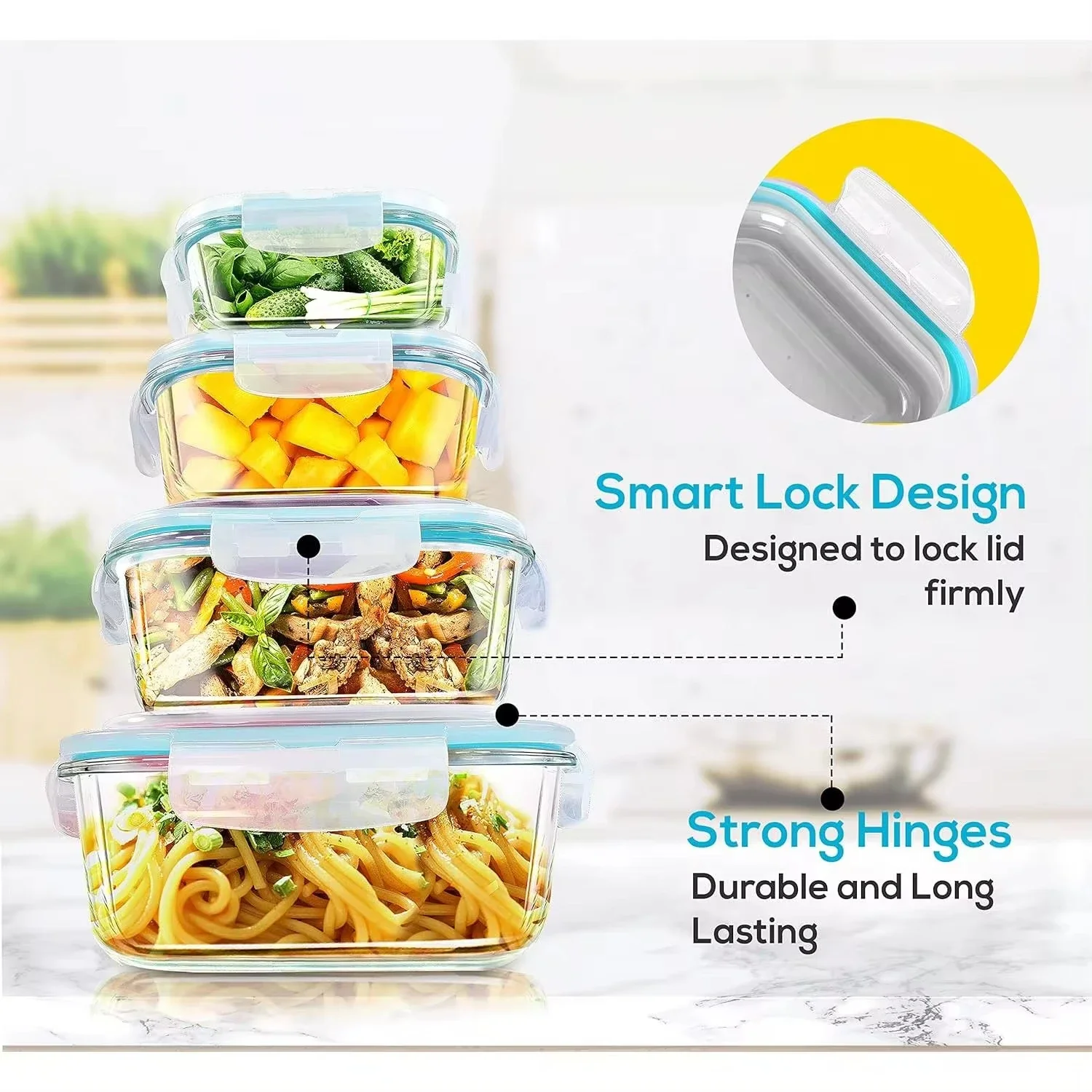 Cam Öğle Yemeği Kutusu Gıda Sa - Glass Meal Prep Container incelemesi ve fiyatı