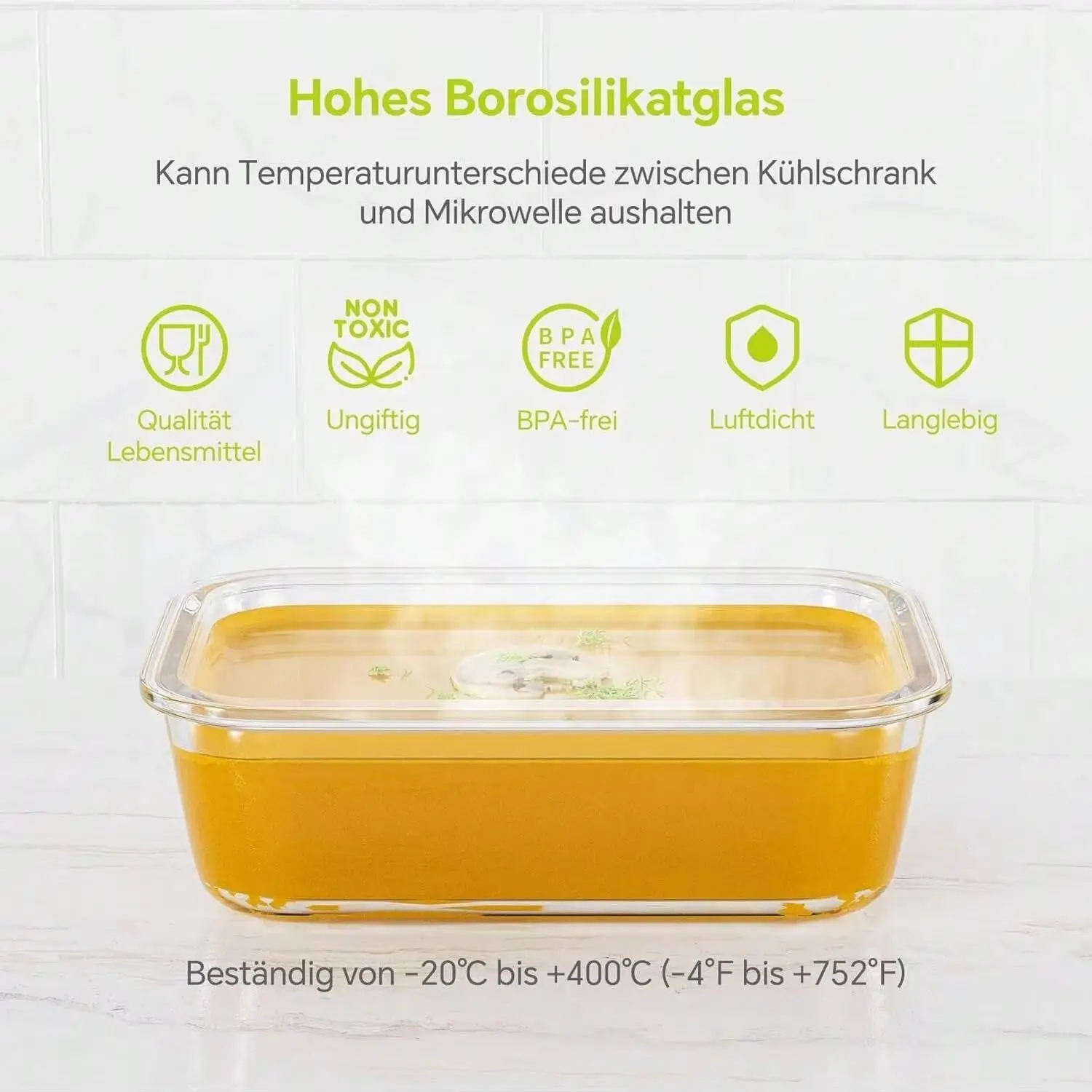 yesGlass Kapaklı Gıda Saklama  - Glass Meal Prep Container incelemesi ve fiyatı
